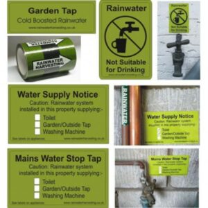 Rainwater Harvesting Warning Labels