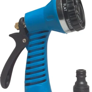 Spray pistol plastic 3/4" female thread/click blue